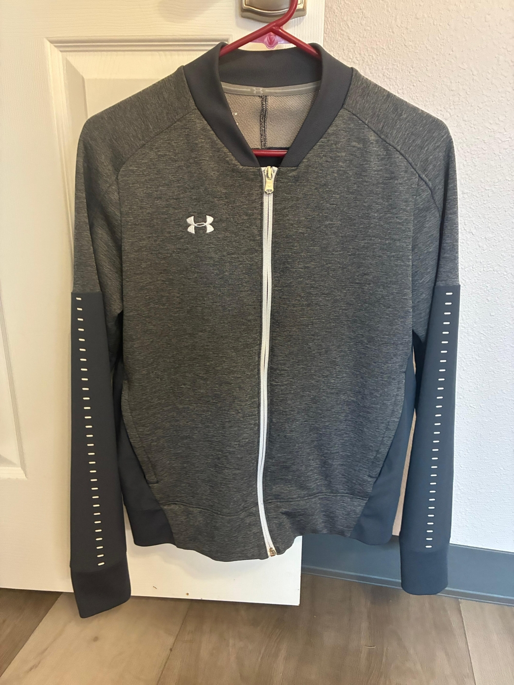 Under Armour Dark Gray Full-Zip Bomber Jacket